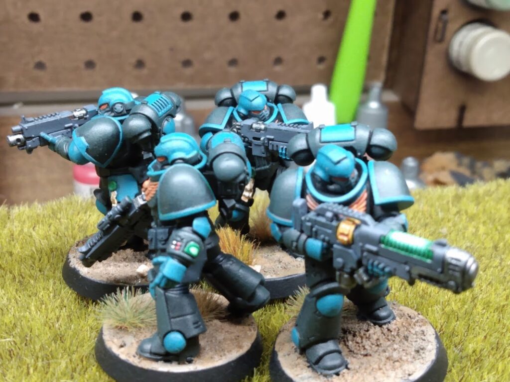 Primaris space marines from the Shadow Serpents legion