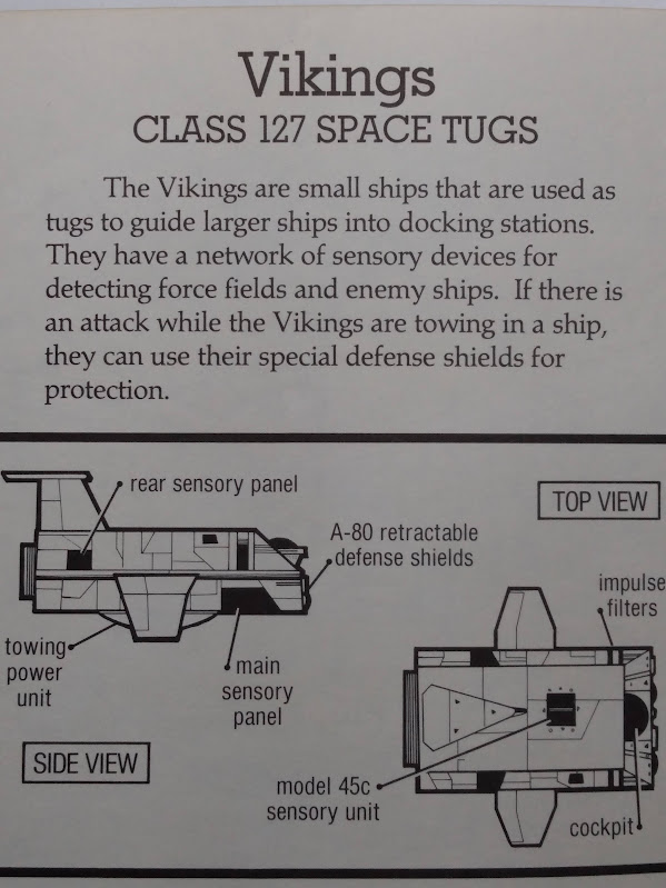 Viking space tug schematics from Starships by Jeff Simons and Bruce Tatman, 1983 Antioch Publishing Company