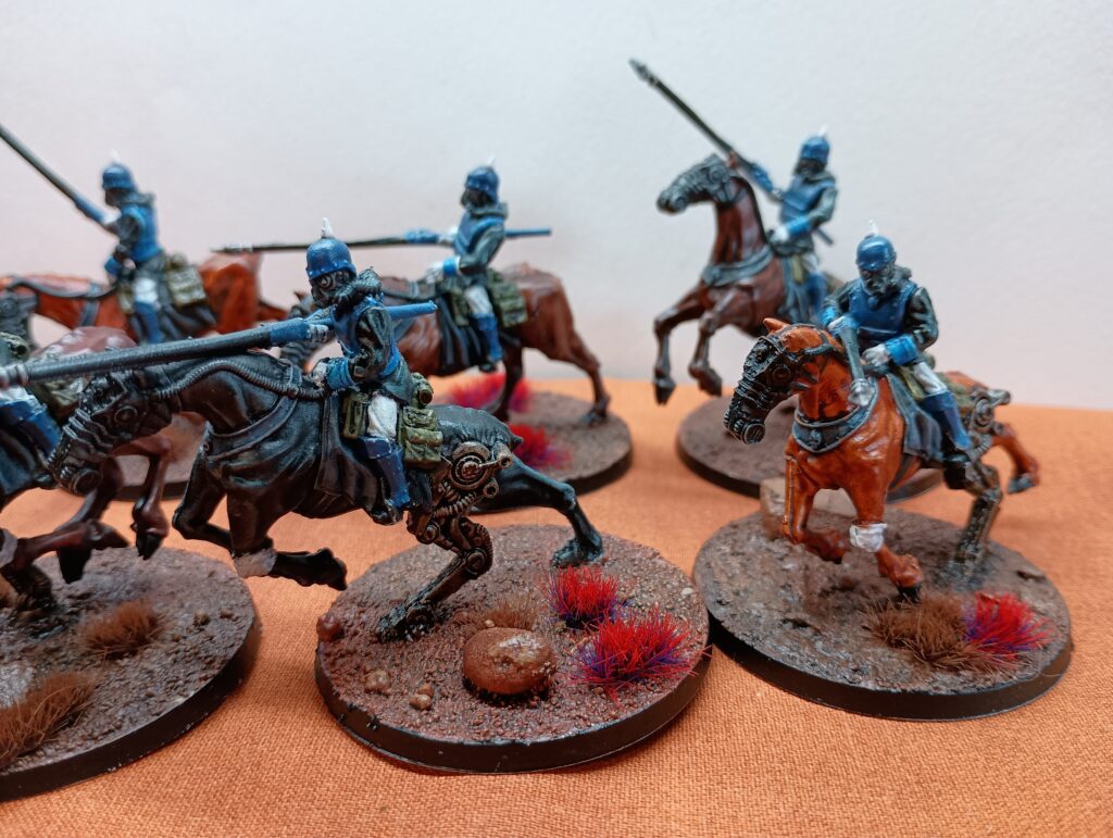 His Columbian Majesty's Martian Lancers. 28mm sci-fi cavalry miniatures.
